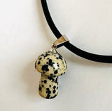 Mushroom Necklace - Dalmatian Jasper