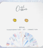 Birthstone Studs, Silver Studs, Genuine Gemstone Studs, birthday Gifts - Janine Design