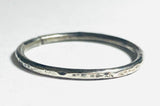 Silver Band, Hammered Silver Band Ring, Silver Texture Ring, Silver Ring - Size 9.75/2mm wide band