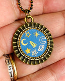 Rocket, Celestial Necklace, Planet Necklace, Science Necklace 