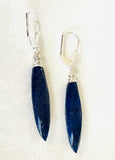 Lapis Lazuli Earrings, Silver Gemstones Earrings - Janine Design