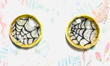 Sparkle Stud Earrings / Affordable Gifts -spider web