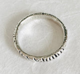 Pattern Ring, Stacking Ring, Textured Stacking Ring - Top View