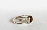 Tiger’s Eye Ring, Stacking Ring, Gemstone Ring, Silver Ring - Janine Design