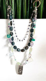 Triple Gemstone Power Necklace/ Animal Lover Necklace - Janine Design
