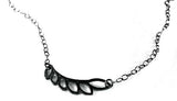 Angel Wing Necklace, Silver Modern Necklace, Bar Necklace - Janine Design