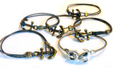 Anchor Bracelet/Nautical Jewelry/Brass Anchor/Nautical Theme/Anchor and Leather Bracelet/Leather Jewelry/ONE BRACELET