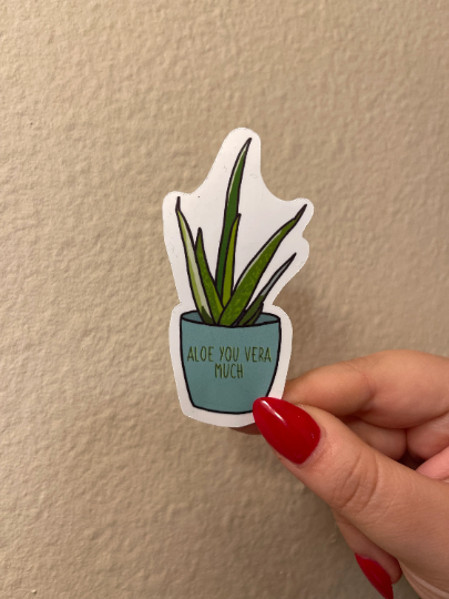Aloe You Vera Much Sticker: 1.5 inch / Glossy