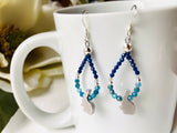 Blue Rabbit Gemstone Hoops/ Hanging View