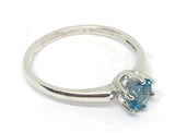 Topaz Ring- London Blue Topaz-Sterling silver Rings-US Size 7 Ring, London Blue Topaz Ring - Janine Design