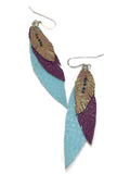 Blue and Gold Earrings