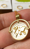 Travelers medallion, Gift, Gold Filled Travelers Medallion