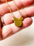 Mickey Moonstone Necklace/ gold plated Necklace