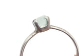 Chalcedony Sterling Silver Ring, Size 8 Ring, side view