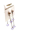 Purple Crystal Earrings/ Swarovski Dangle Earrings