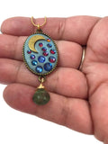 Moon necklace-blue Moon-crystal Necklace-Swarovski Crystal Necklace-Celestial