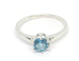 Topaz Ring- London Blue Topaz-Sterling silver Rings-US Size 7 Ring, London Blue Topaz Ring - Janine Design