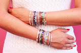 Tila Bead Bracelet/ Flat Stretch Bracepet/Lrger Grst Tile - Janine Design