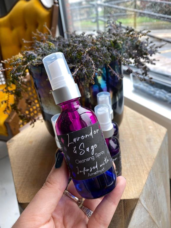 Room Spray by Sapphire & Sage - Lavender & Sage Cleansing Spray - Janine Design