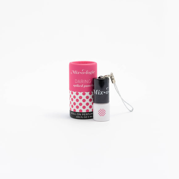Roller Perfume  - Daring (spiked punch) MINI Roll-On Perfume (1 mL) Keychain - Janine Design