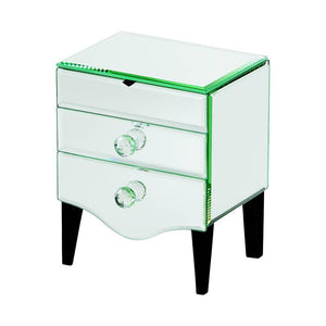 Jewelry Armoire- PICKUP ONLY _Hera Box 4 Feet Curved Bottom Lift Top - Janine Design
