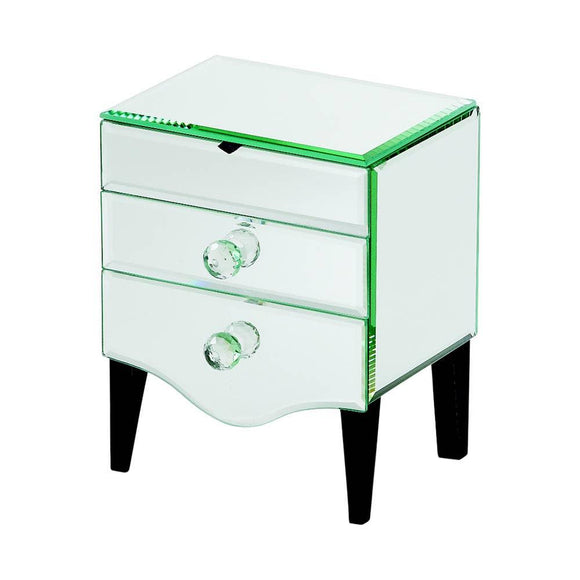 Jewelry Armoire- PICKUP ONLY _Hera Box 4 Feet Curved Bottom Lift Top - Janine Design