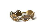Vintage Fan Shaped Brass Bracelet, Vintage Brass Bracelet - Janine Design