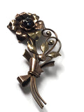 Vintage Crystal flower Victorian Brooch/Gold over sterling Pin/ flower Pin/Brass Pin/Crosby Jewelry - Janine Design