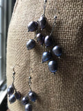 Vintage Freshwater Pearl Drop Branch Earrings 3 Pearls - Janine Design
