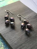 Vintage Freshwater Pearl Drop Branch Earrings 4 Pearls - Janine Design