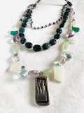 Triple Gemstone Power Necklace/ Animal Lover Necklace