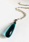 Quartz Necklace/Gemstone, Teardrop