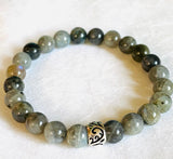 Gemstone Stretch Bracelet-Labradorite, agate, Calcite, Chalcedony Gemstone Stretch Bracelet