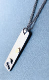 Dolphin Under The Sun, Silver Dolphin Necklace , Gold and Silver Necklace