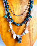 Triple Gemstone Power Necklace/ Animal Lover Necklace