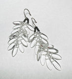 Clear Bead Drop Earrings, Ice Earrings