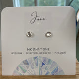 Birthstone Studs, Silver Studs, Genuine Gemstone Studs, birthday Gifts