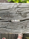Silver Leaf Ring, Diamond Ring - Janine Design