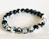 Gemstone Stretch Bracelet-Labradorite, agate, Calcite, Chalcedony Gemstone Stretch Bracelet
