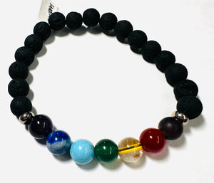 Genuine Gemstone Chakra Stretch Bracelets, Chakra Stretch Bracelets - Janine Design
