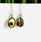 Avocado Earrings, Polymer Clay Earrings, Food Earrings, Avocado Polymer Clay Earrings