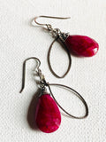 Ruby Earrings, Natural Gemstone a earrings - Janine Design