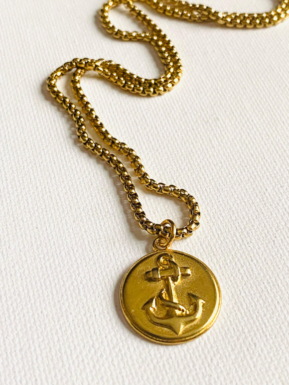 Sailor Necklace, Long Anchor Necklace. Layering necklace - Janine Design