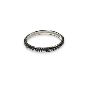 Beaded Pattern Ring, Stacking Ring, Textured Stacking Ring