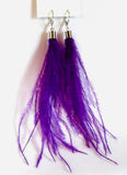 Lightweight Wispy Feather Earrings/ Long Earrings/ Statement Earrings - Janine Design