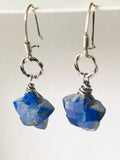 Lapis Star Earrings/Lapis Earrings, Celestial Star Earrings, Blue Star Earrings, Star Earrings - Janine Design