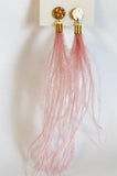 Lightweight Wispy Feather Earrings/ Long Earrings/ Statement Earrings - Janine Design