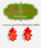 Winter Earrings/ Clay Earrings, Holiday Earrings/ Christmas Earrings-BBear