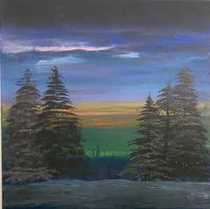 Painting on Canvas “Forest Dawn”