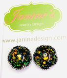 Glitter Resin Bubble Earrings, Glitter Earrings, Bubble Earrings - Janine Design